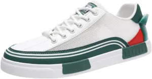 Men's Striped Color Block Skateboard Shoes Lace Up Breathable Outdoor Walking Wandering Street Jogging All Seasons