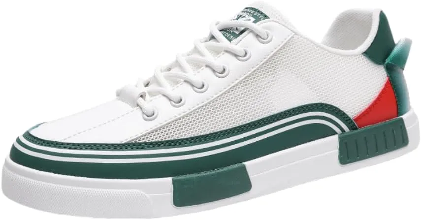 Men's Striped Color Block Skateboard Shoes Lace Up Breathable Outdoor Walking Wandering Street Jogging All Seasons