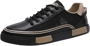 Men's Striped Color Block Skateboard Shoes Lace Up Breathable Outdoor Walking Wandering Street Jogging All Seasons