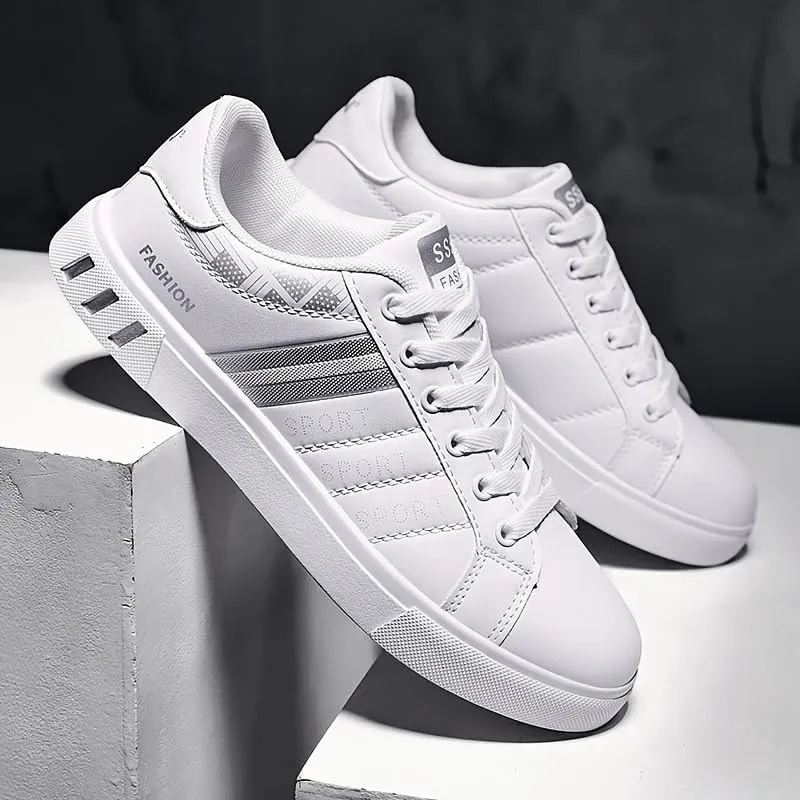 Men's Trendy Street Style Low Top Skateboard Shoes, Comfy Non Slip Lace Up Durable Sneakers for Men's Outdoor Activities