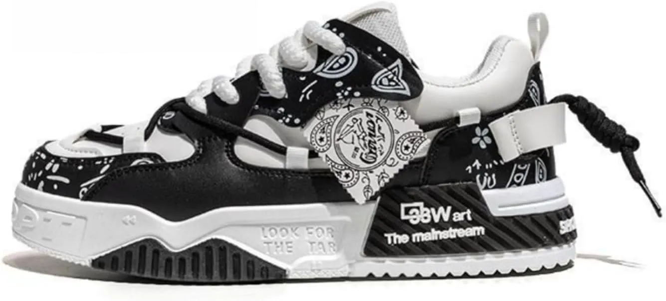 Men's Trendy Stylish Sneakers - Comfortable and Durable for Street Style and Skateboarding - Fashion Trendy Design