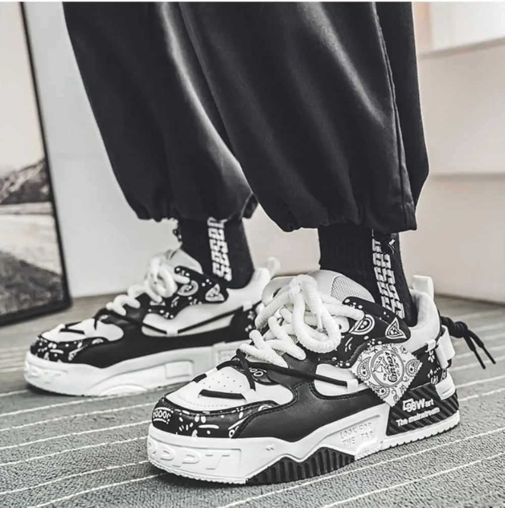 Men's Trendy Stylish Sneakers - Comfortable and Durable for Street Style and Skateboarding - Fashion Trendy Design