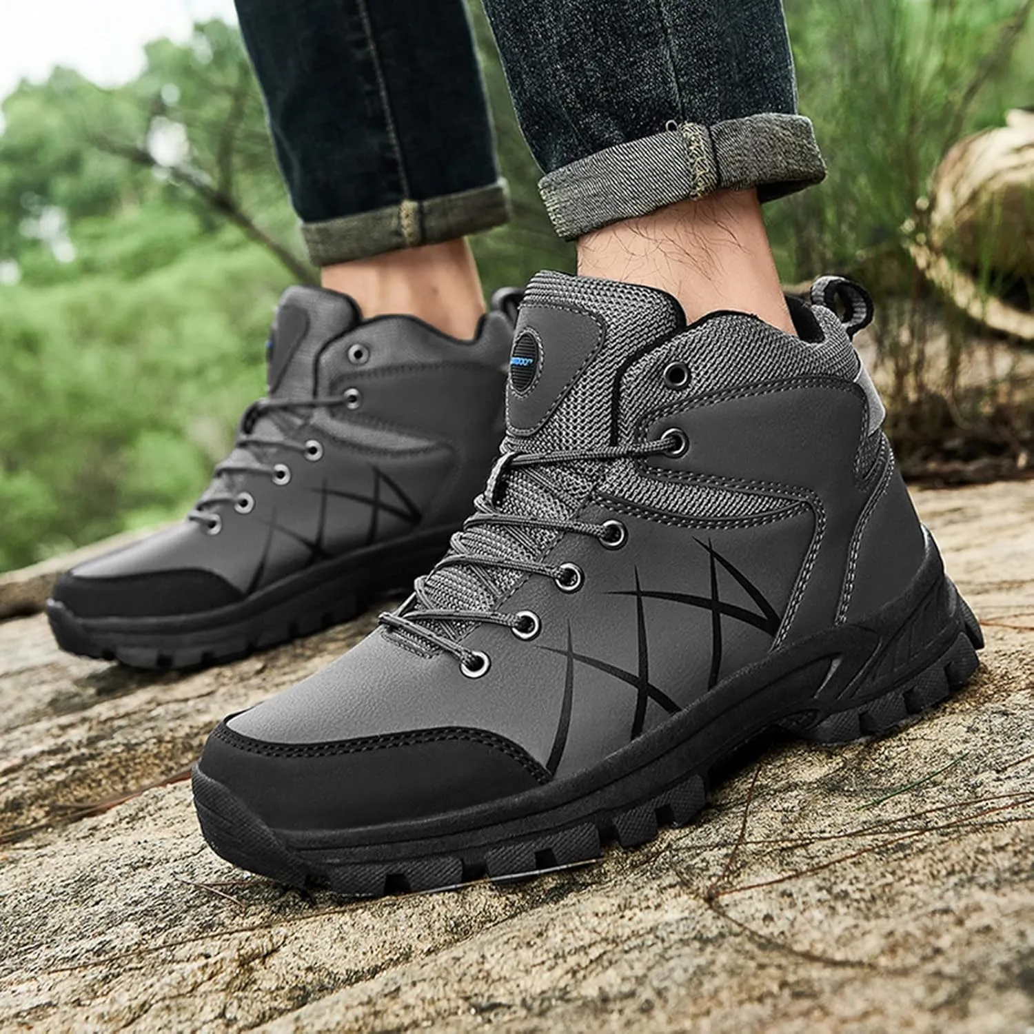Men's Walking Shoes Mens Slip on Shoes Casual Mens Slip on Walking Shoes Blade Tennis Shoes Leather Sneakers