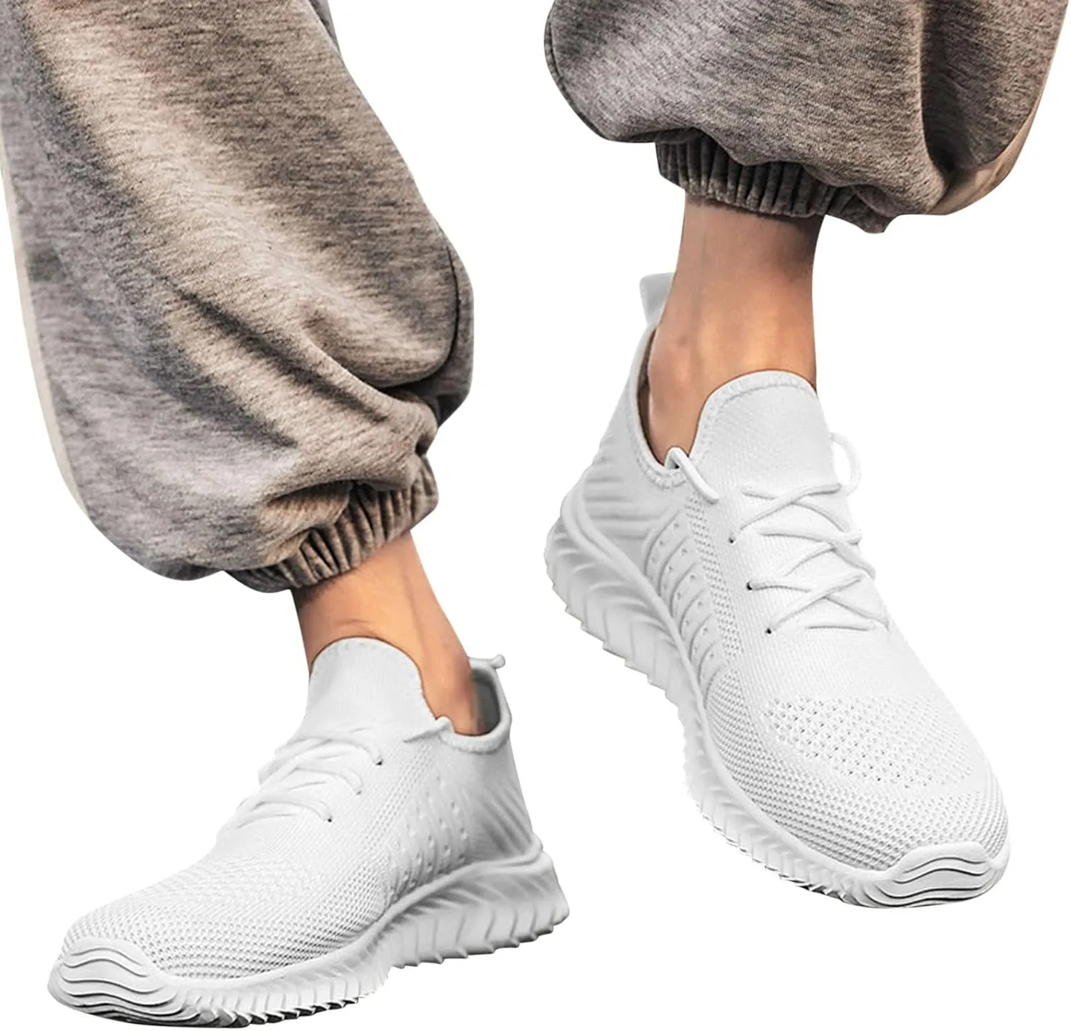 Mens Walking Shoes Slip on Sneakers Mesh Breathable Running Shoes Casual Comfortable Work Shoes for Athletic Tennis