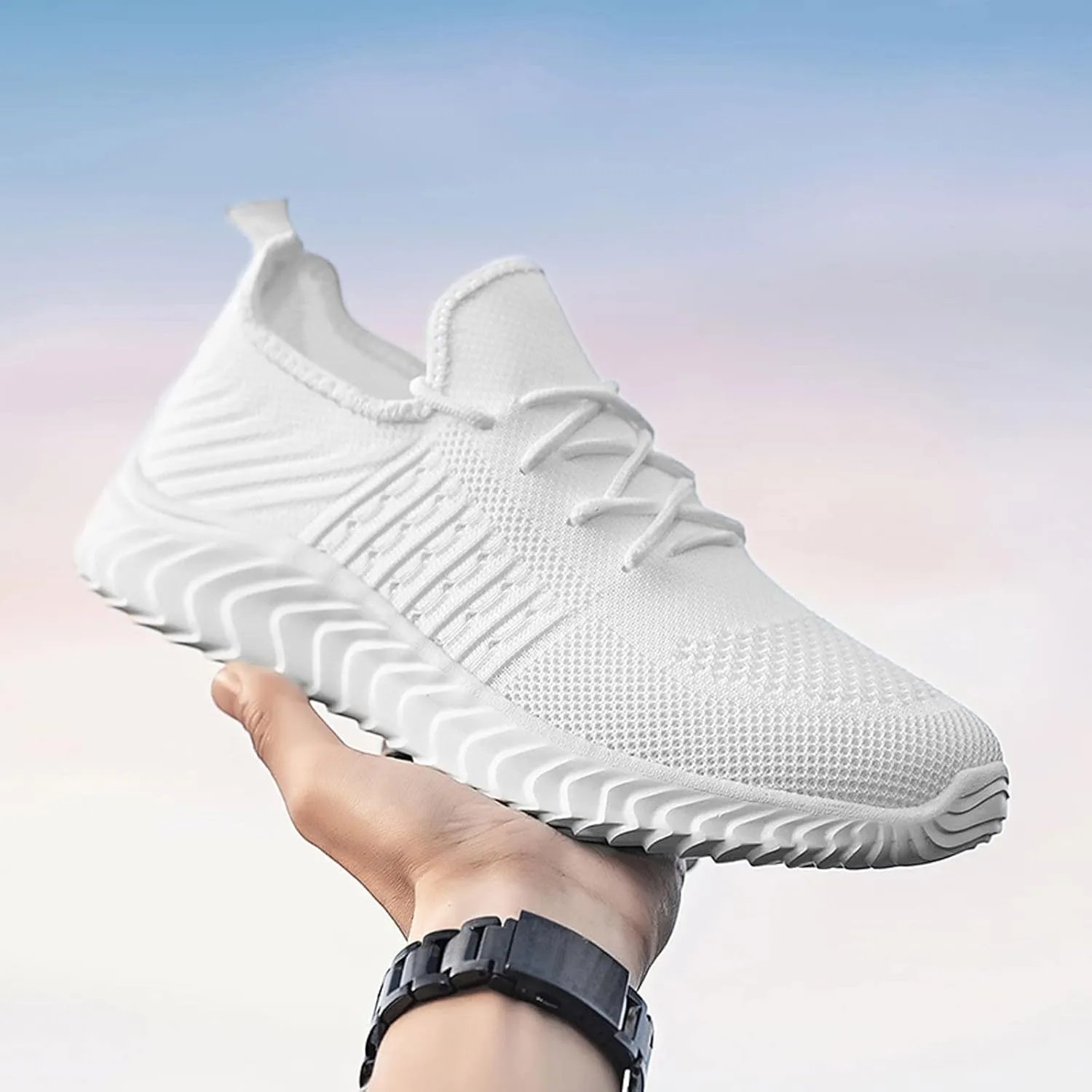 Mens Walking Shoes Slip on Sneakers Mesh Breathable Running Shoes Casual Comfortable Work Shoes for Athletic Tennis