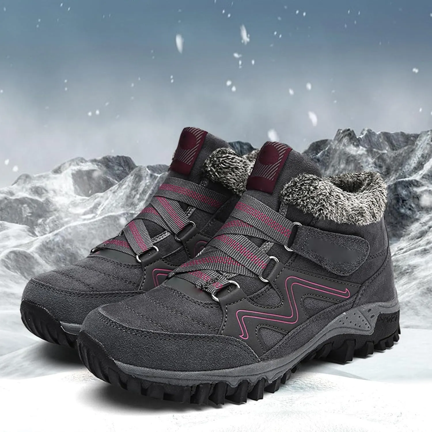 Men's Work Boots Composite Toe Hiking Sneakers Ankle Booties Womens Safety Toe Shoes Soft Toe Slip On Platform Shoes Lightweight Comfortable Hike Grounded Footwear