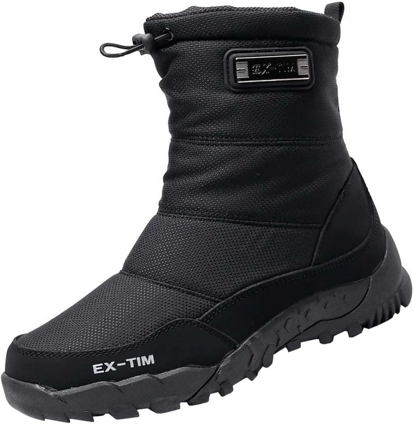 Men's Work Boots Non Steel Toe Hiking Sneakers Shoes with Fur Lined Womens Workout Shoes Wide Width Non Slip Shoes Food Service Waterproof Hike Grounded Footwear