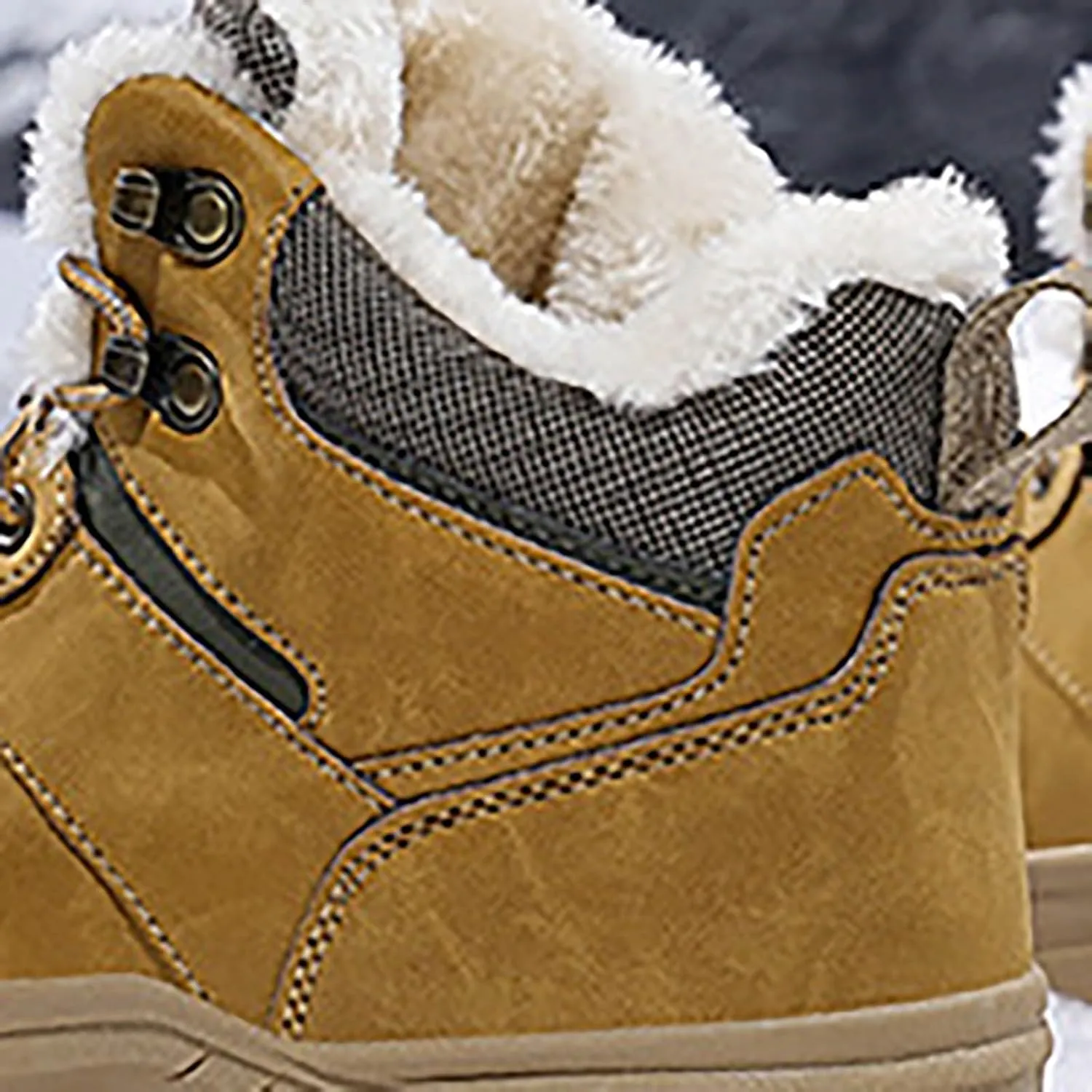 Men's Work Boots Soft Toe Hiking Sneakers Fur Lined Ankle Boot Womens Working Shoes Winter Winter Backpacking Snow Botas Warm Water Hike Grounded Footwear