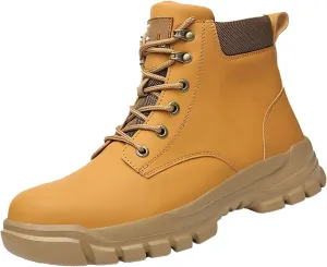 Men's Work Boots Soft Toe Hiking Sneakers Fur Lined Ankle Boot Womens Working Shoes Winter Winter Backpacking Snow Botas Warm Water Hike Grounded Footwear