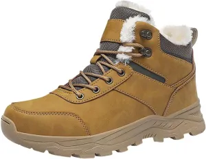 Men's Work Boots Soft Toe Hiking Sneakers Fur Lined Ankle Boot Womens Working Shoes Winter Winter Backpacking Snow Botas Warm Water Hike Grounded Footwear