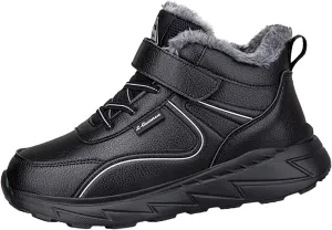 Men's Work Boots Steel Toe Hiking Sneakers Fur Lined Ankle Boot Safety Shoes for Women Insulated Waterproof Platform Shoes Work Hike Grounded Footwear