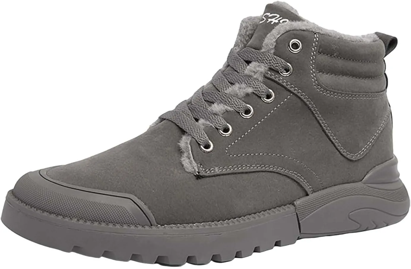 Men's Work Boots Steel Toe Hiking Sneakers Fur Lined Ankle Boot Safety Shoes for Women Insulated Waterproof Platform Shoes Work Hike Grounded Footwear