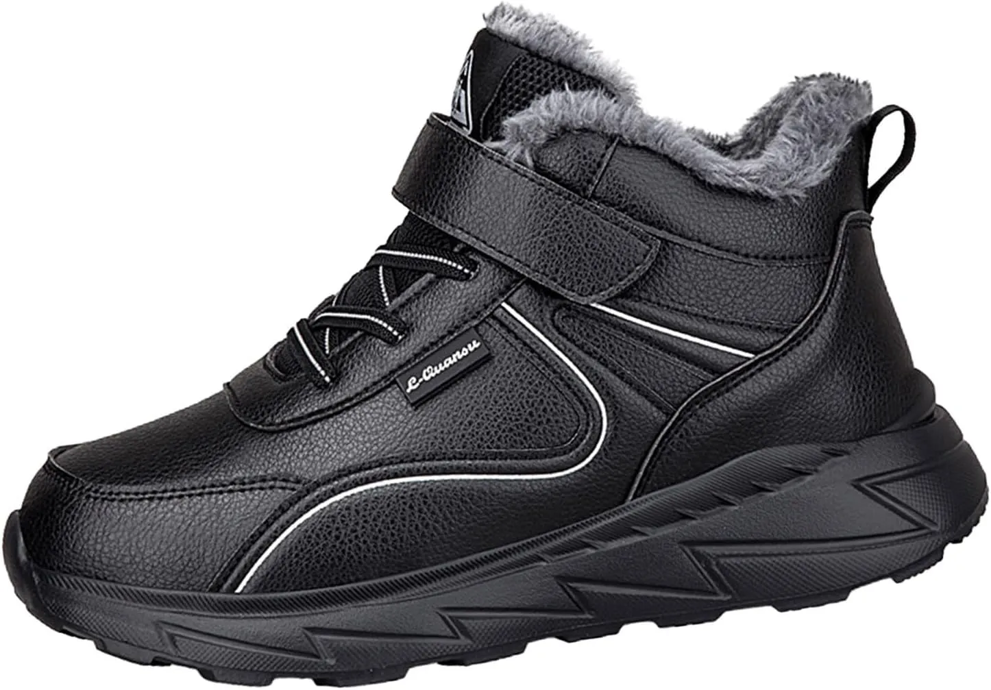 Men's Work Boots Steel Toe Hiking Sneakers Fur Lined Ankle Boot Safety Shoes for Women Insulated Waterproof Platform Shoes Work Hike Grounded Footwear