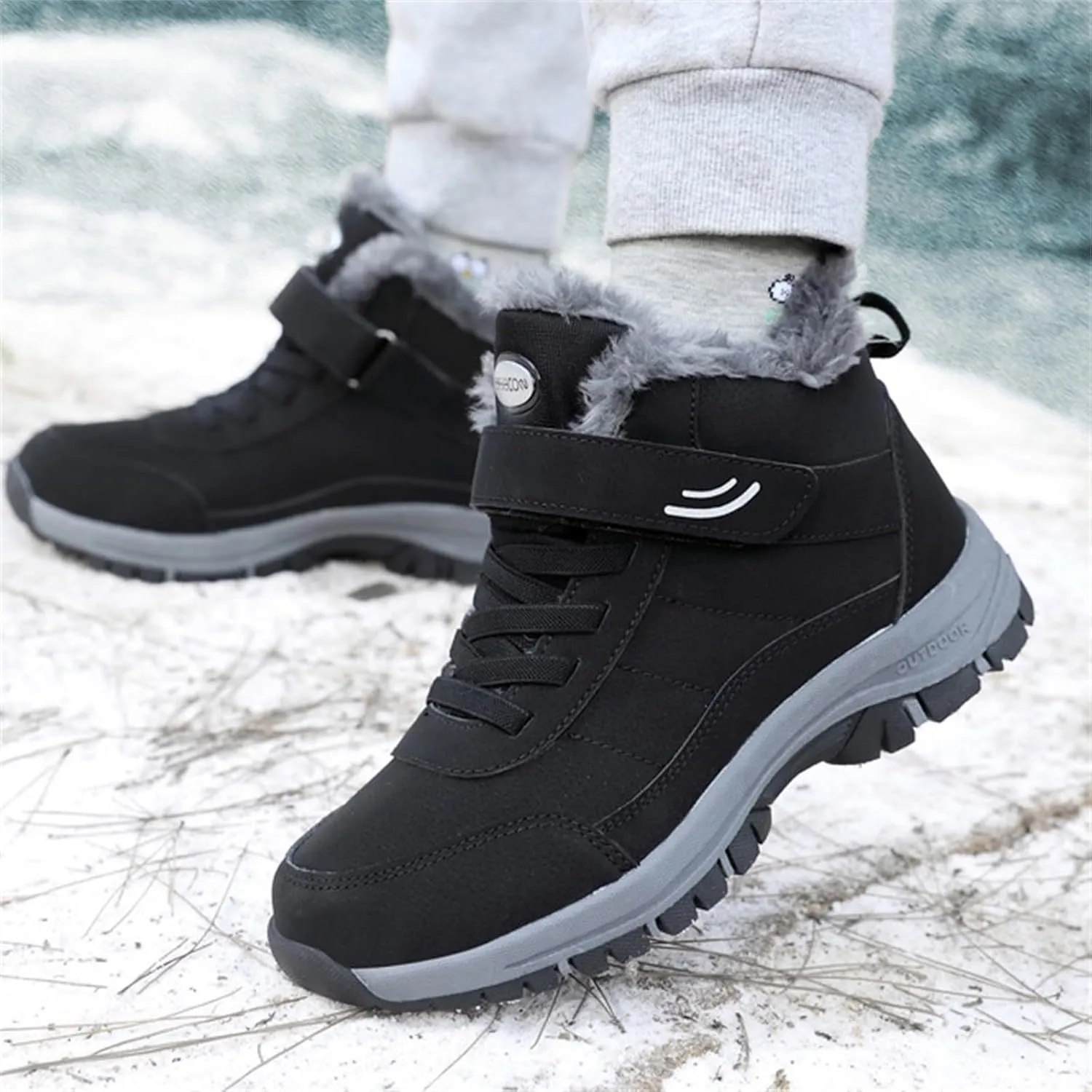 Mens Work Boots Steel Toe Hiking Sneakers Warm Booties Womens Workout Shoes Insulated Waterproof Outdoor Work Botas Lightweight Hike Grounded Footwear