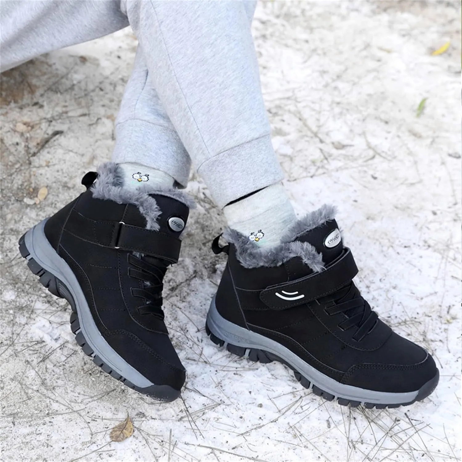 Mens Work Boots Steel Toe Hiking Sneakers Warm Booties Womens Workout Shoes Insulated Waterproof Outdoor Work Botas Lightweight Hike Grounded Footwear
