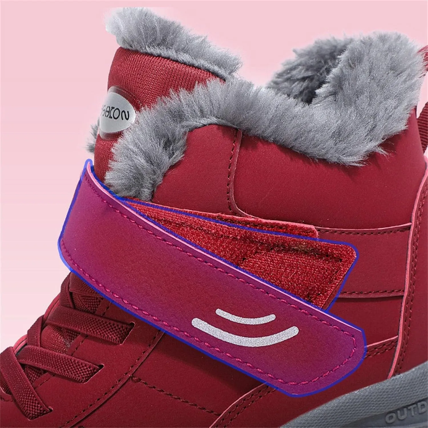 Mens Work Boots Steel Toe Hiking Sneakers with Warm Fur Lining Workout Shoes for Women with Zipper Waterproof Outdoor Shoes Lightweight Hike Grounded Footwear