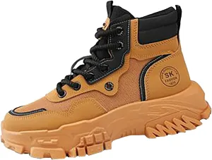 Mens Work Boots Waterproof Hiking Sneakers Warm Fur Lined Safety Toe Shoes for Women Food Service Waterproof Outdoor Shoes Lightweight Anti Slip Hike Grounded Footwear