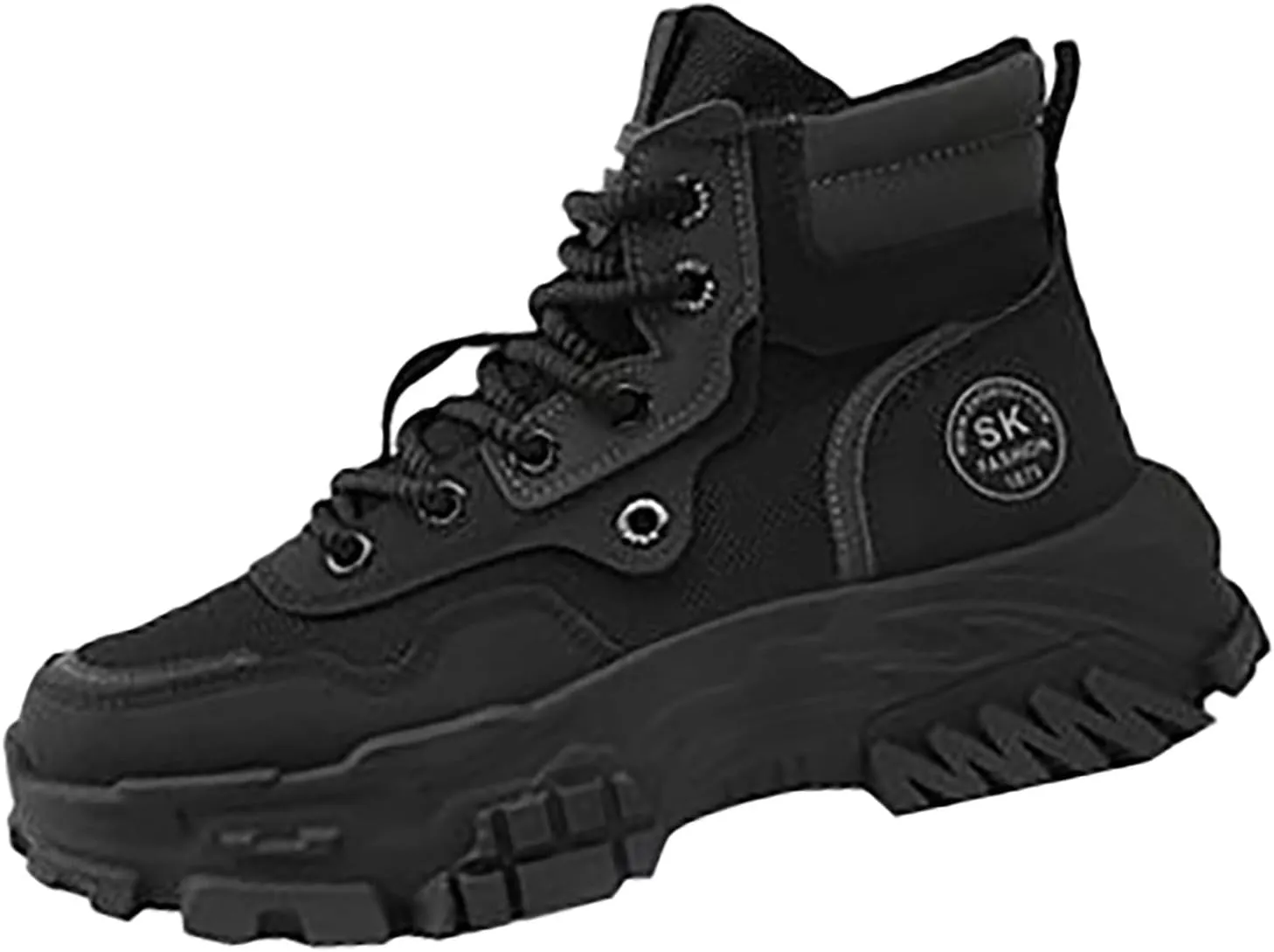 Mens Work Boots Waterproof Hiking Sneakers Warm Fur Lined Safety Toe Shoes for Women Food Service Waterproof Outdoor Shoes Lightweight Anti Slip Hike Grounded Footwear