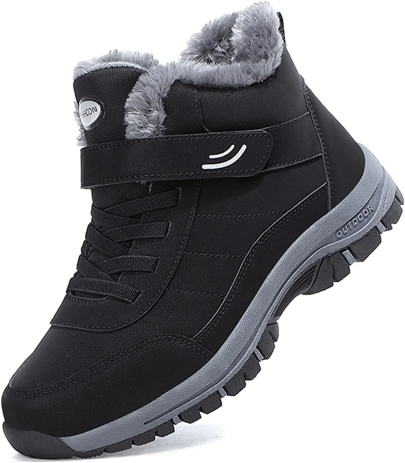 Mens Work Boots Wide Width Hiking Sneakers Warm Ankle Women's Working Shoes Nonslip Work Botas Soft Toe Non Slip Rubber Sole Hike Grounded Footwear