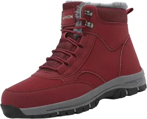 Mens Work Boots Wide Width Hiking Sneakers Warm Ankle Women's Working Shoes Nonslip Work Botas Soft Toe Non Slip Rubber Sole Hike Grounded Footwear
