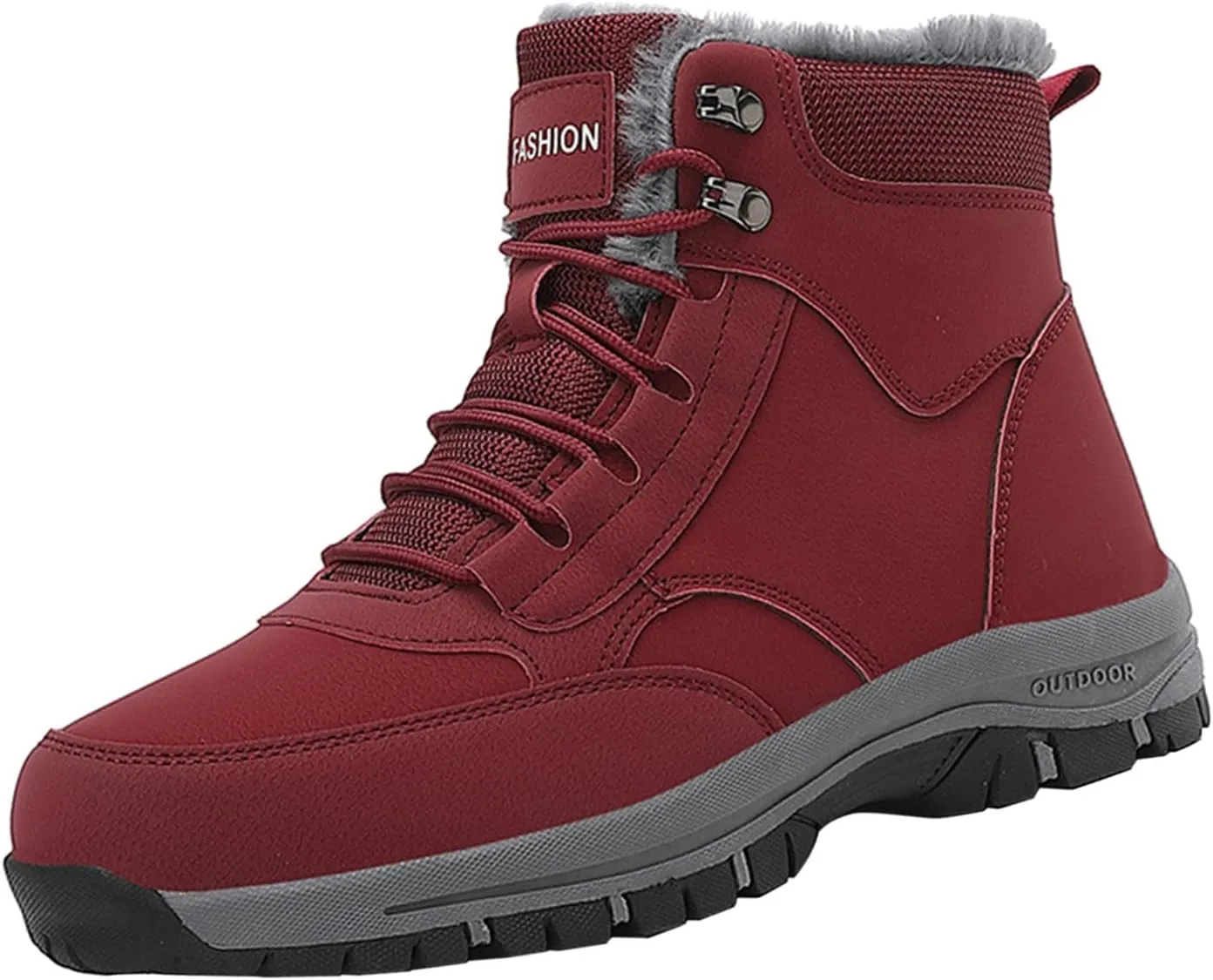 Mens Work Boots Wide Width Hiking Sneakers Warm Ankle Women's Working Shoes Nonslip Work Botas Soft Toe Non Slip Rubber Sole Hike Grounded Footwear