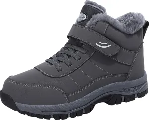 Men's Work Boots Wide Width Hiking Sneakers Warm Fur Lined Women's Safety Toe Shoes Non-Slip Winter Outdoor Botas Waterproof Non Slip Hike Grounded Footwear