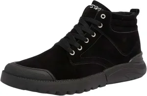 Men's Work Boots Wide Width Hiking Sneakers Warm Fur Lined Women's Working Shoes Nonslip Lightweight Outdoor Botas Mid Ankle Work Casual Hike Grounded Footwear