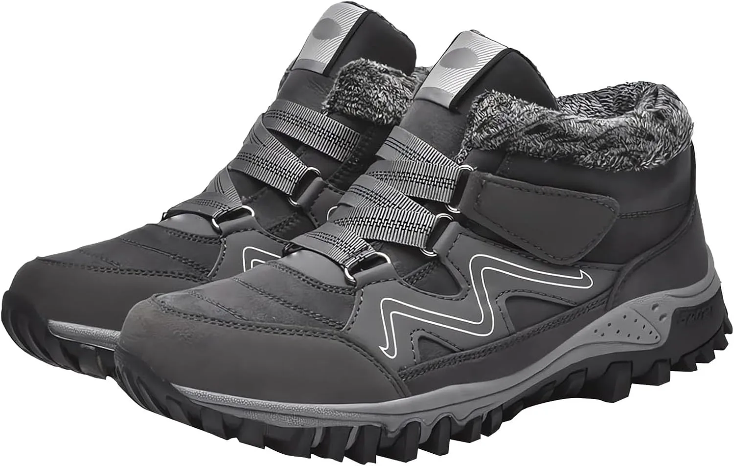 Men's Work Boots with Zipper Hiking Sneakers Boot with Comfort Women Safety Toe Shoes with Zipper Waterproof Outdoor Shoes Leather Comfortable Hike Grounded Footwear