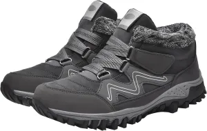 Men's Work Boots with Zipper Hiking Sneakers Boot with Comfort Women Safety Toe Shoes with Zipper Waterproof Outdoor Shoes Leather Comfortable Hike Grounded Footwear