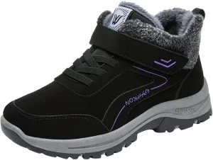 Men's Work Boots with Zipper Hiking Sneakers Fur Lined Ankle Boot Womens Safety Shoes Nonslip Wide Outdoor Shoes Slip on Loafers Hike Grounded Footwear