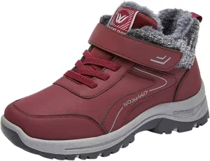 Men's Work Boots with Zipper Hiking Sneakers Fur Lined Ankle Boot Womens Safety Shoes Nonslip Wide Outdoor Shoes Slip on Loafers Hike Grounded Footwear