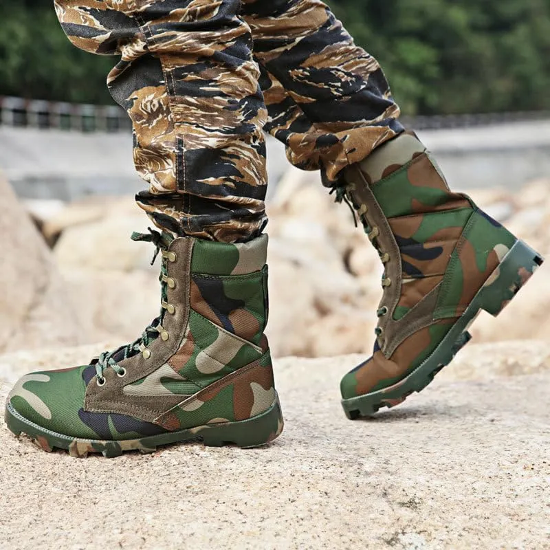 Men's/Women's Outdoor Hiking Boots High Top Breathable Jungle Military Boots Desert Jungle Off-road Training