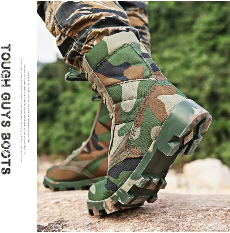 Men's/Women's Outdoor Hiking Boots High Top Breathable Jungle Military Boots Desert Jungle Off-road Training