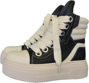 New Street Style Round Toe Thick Sole Platform Chunky Heels Men Women Sneakers Zipper Fashion Unisex Punk Casual Skateboard Shoes