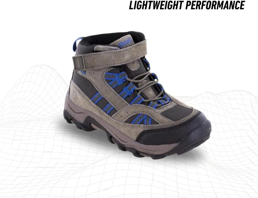 Northside Unisex-Child Rampart Mid Hiking Boots - Lightweight Performance | Suede/Ripstop Nylon Moisture-Wicking Quick Lace-Up Durable TPR Outsole | Kids Hiking Adventure Essential