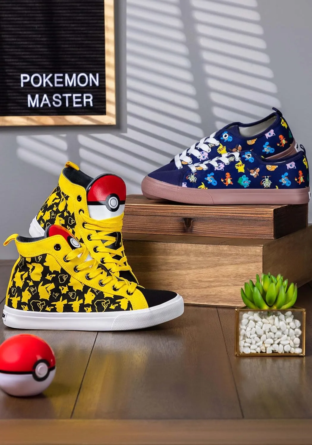 Officially Licensed Pokmon Low Top Adult Shoes | Comfortable Themed Footwear for Cosplay, Everyday, Parties