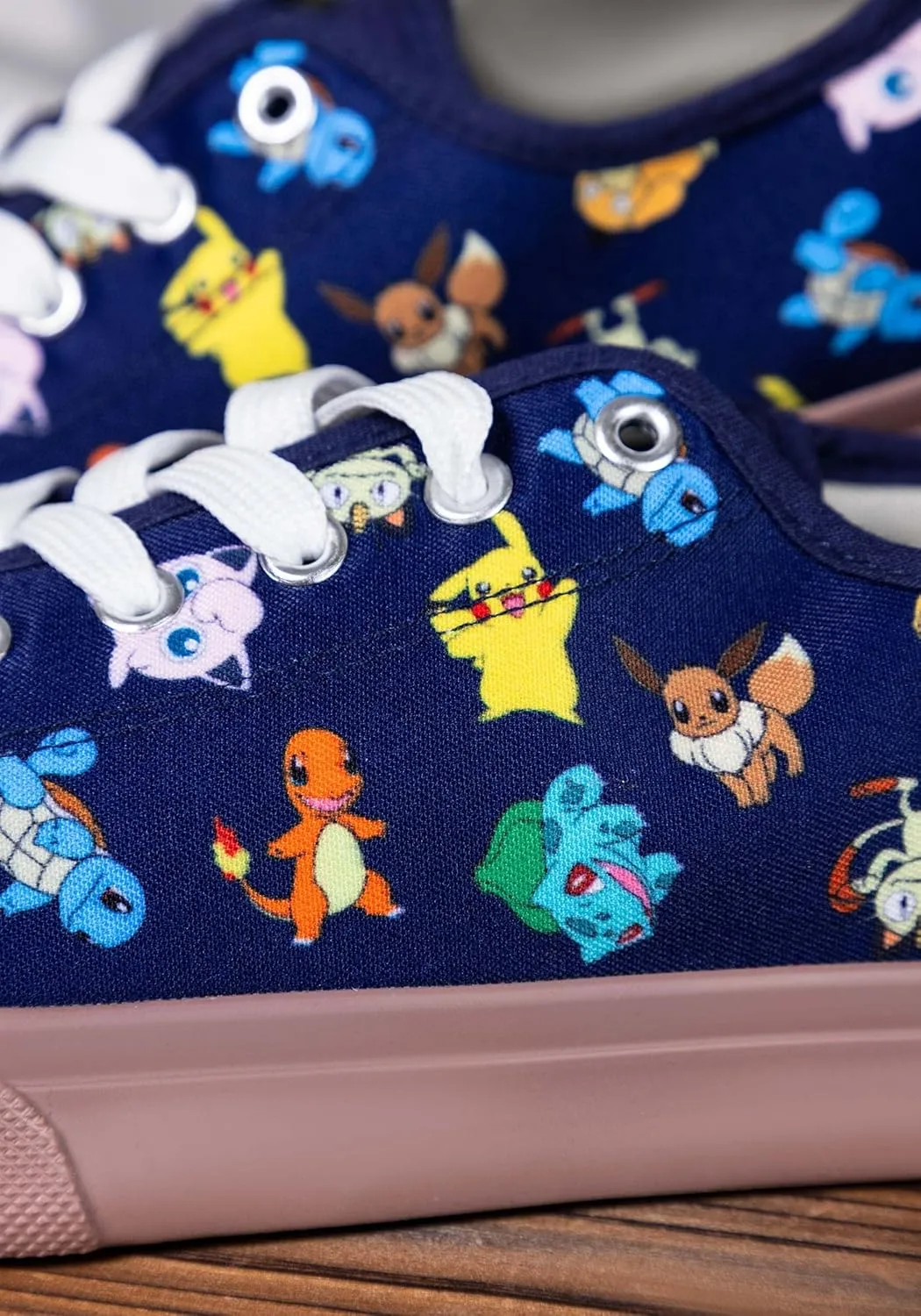 Officially Licensed Pokmon Low Top Adult Shoes | Comfortable Themed Footwear for Cosplay, Everyday, Parties