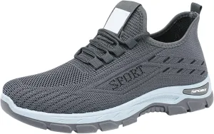 Orthopedic Shoes Arch Support Wide Toe Box Sneakers Slip On Mesh Breathable Walking Sneakers Non-Slip Gym Tennis Athletic Workout Trainer Comfortable Diabetes Shoes