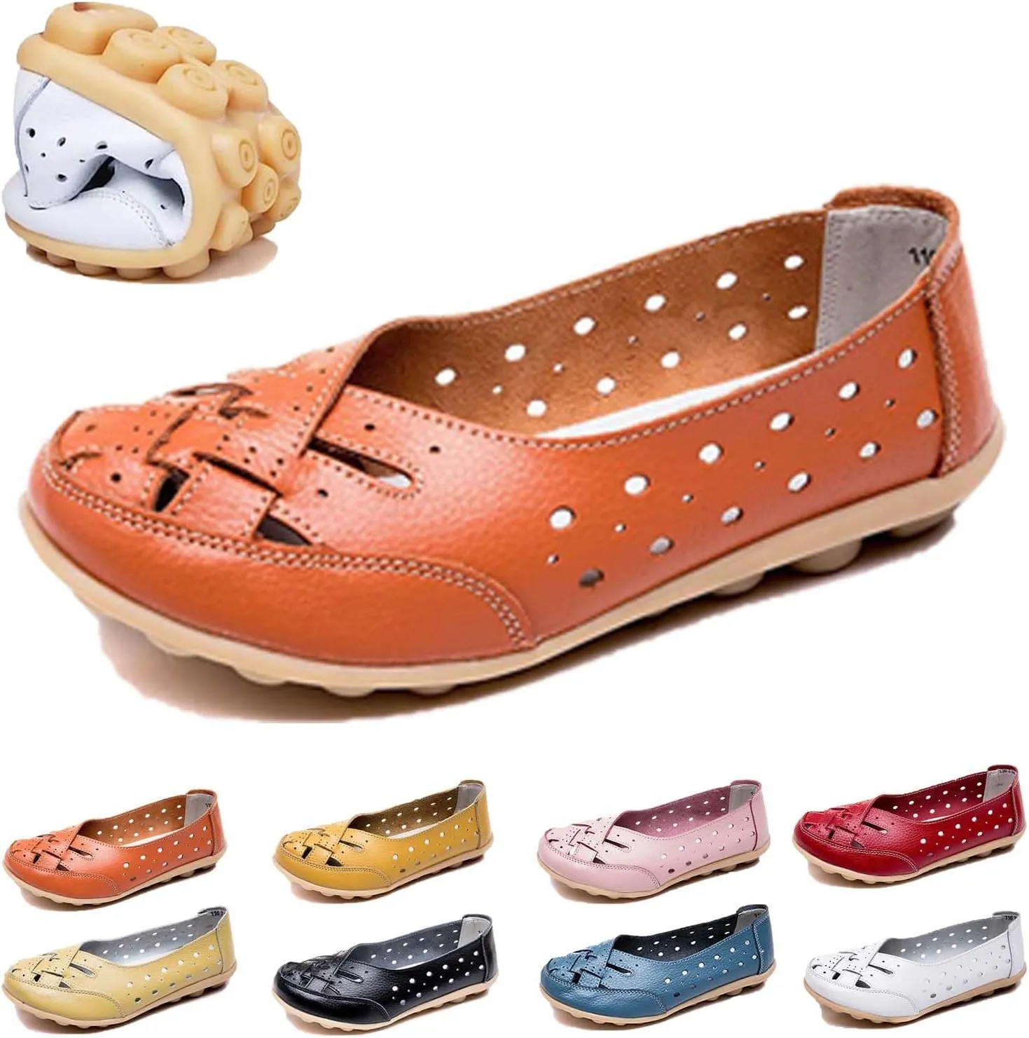 Orthopedic Shoes for Women - Orthopedic Loafers in Breathable Leather, Jaliane Orthopedic Shoes