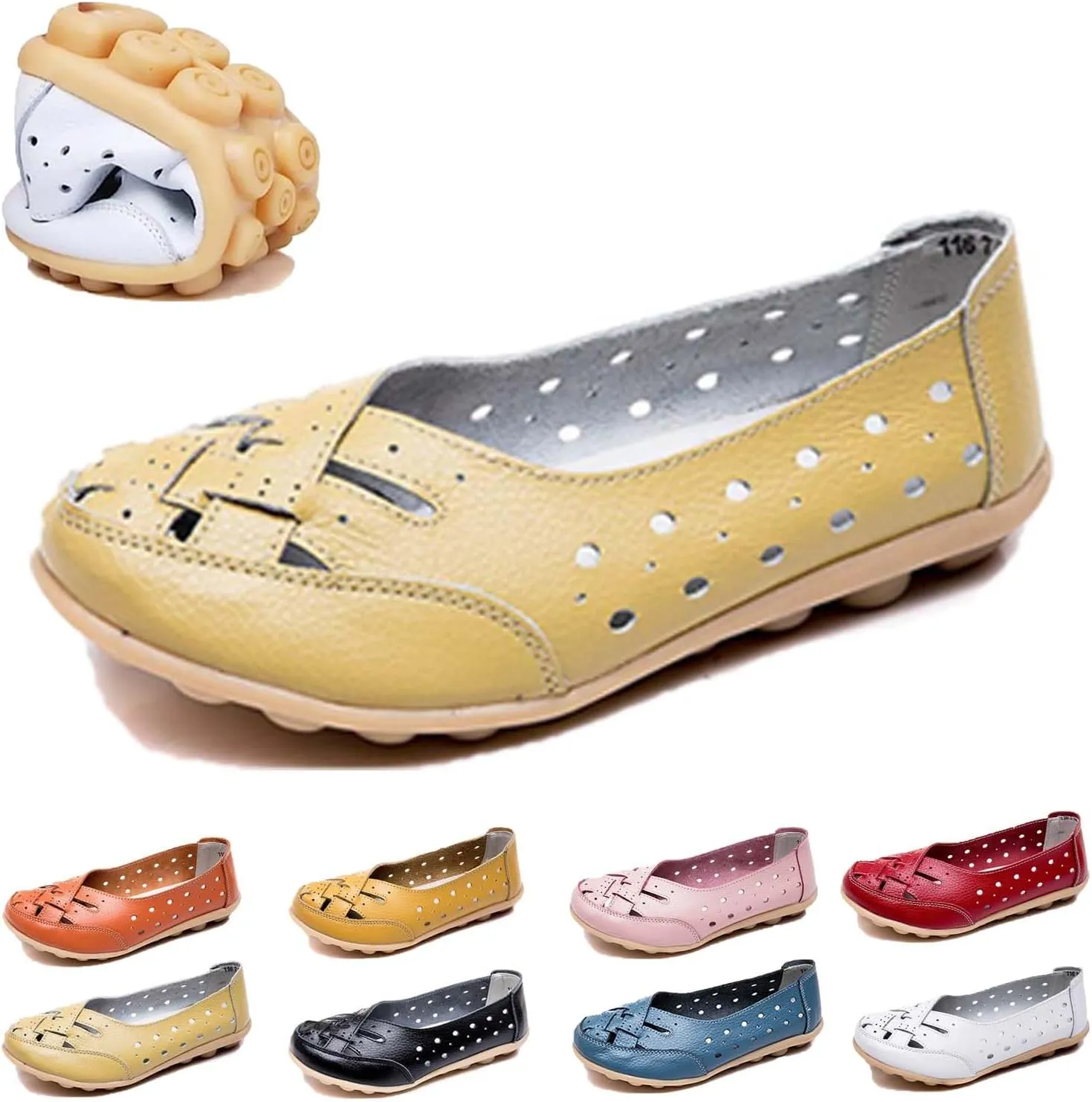 Orthopedic Shoes for Women - Orthopedic Loafers in Breathable Leather, Jaliane Orthopedic Shoes