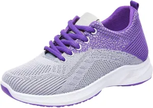 Orthopedic Shoes for Women Trendy Color Block Sneakers Comfortable Breathable Mesh Hollow Out Wakling Shoer Summer Lightweight Slip On Tennis Sneaker with Arch Support