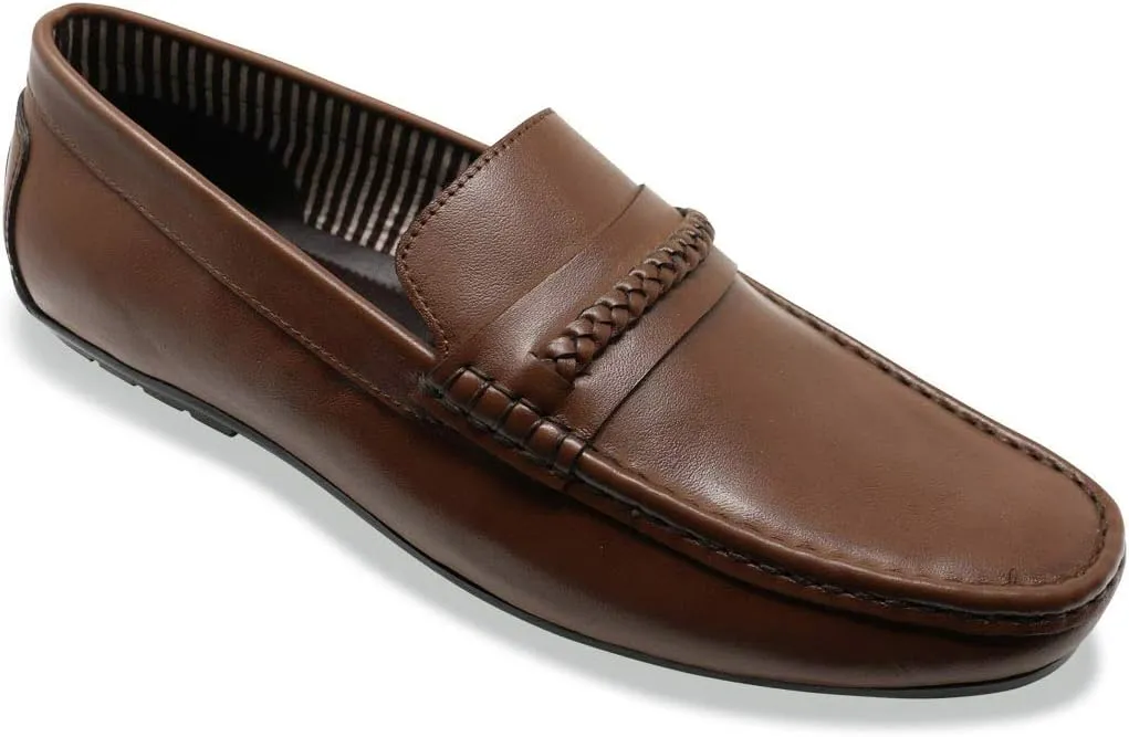 Pegasus Men's Leather Wide Fit Drive Shoe