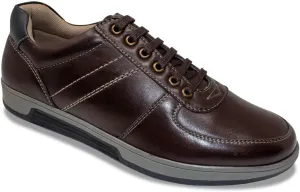Pegasus Men's Leather Wide Fit Lace Trainer