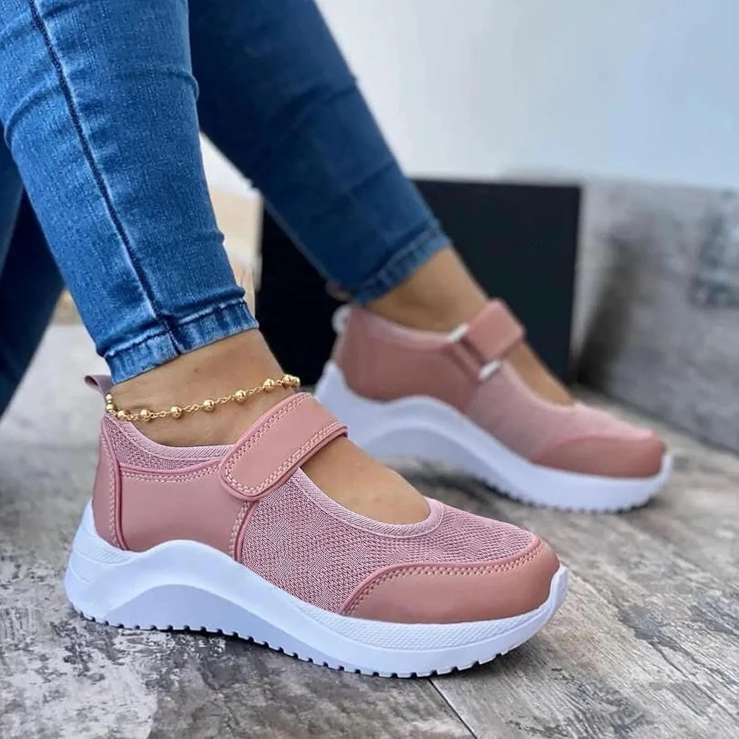 Platform High Top Sneakers for Women Fashion Walking Shoes Women Arch Support 11w Shoes for Women Black White Sneakers for Women Wide Fit Zapatos Antiderrapantes para Mujer Trabajo Cocina
