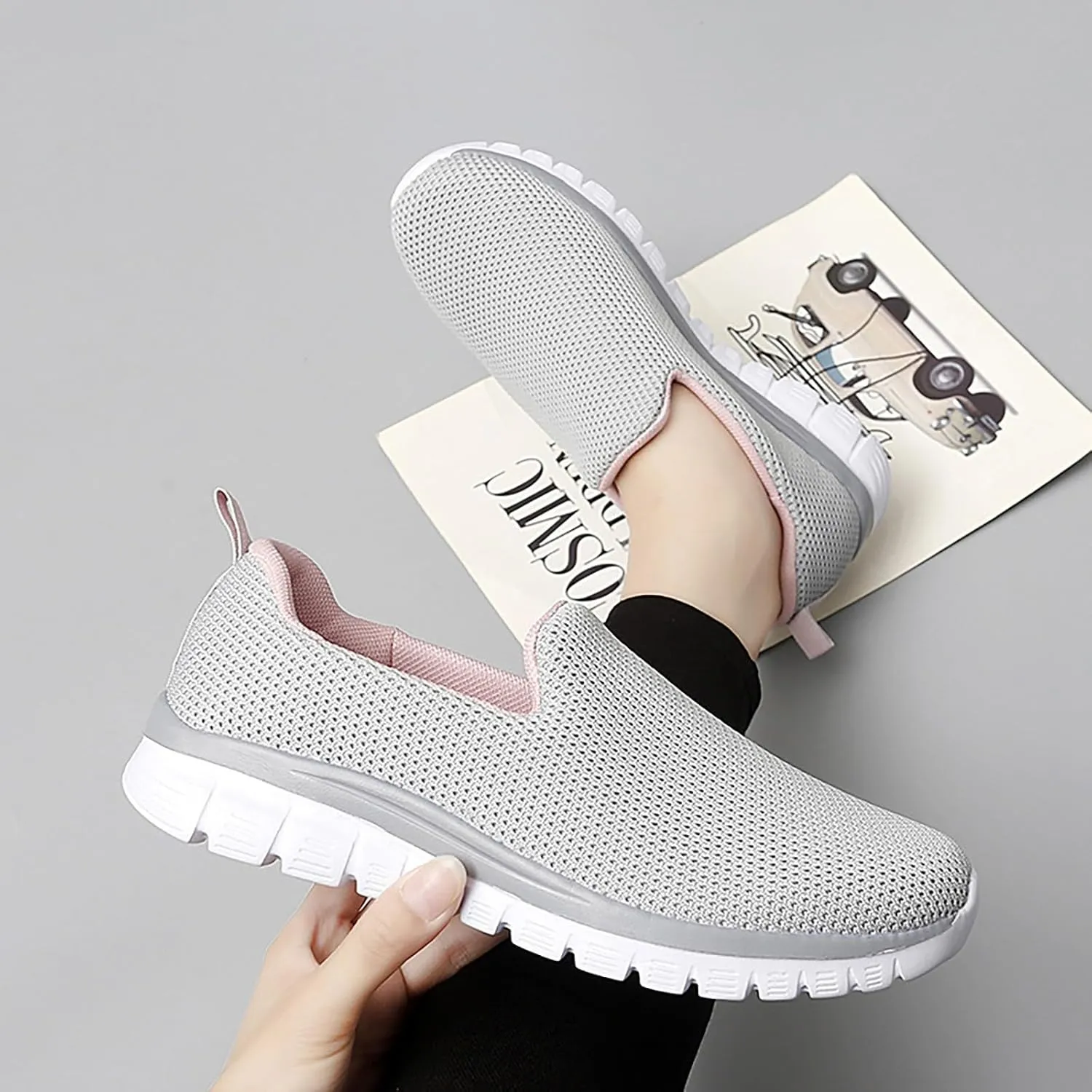 Platform Sneakers for Women 6 Wide Tenis De Mujer para Trabajo Antideslizante D Bota Womens Shoes Casual Fall Slip On Women's Sneakers Wide Width Zapatillas Ortopedicas Cerradas Y Anchas para Mujer