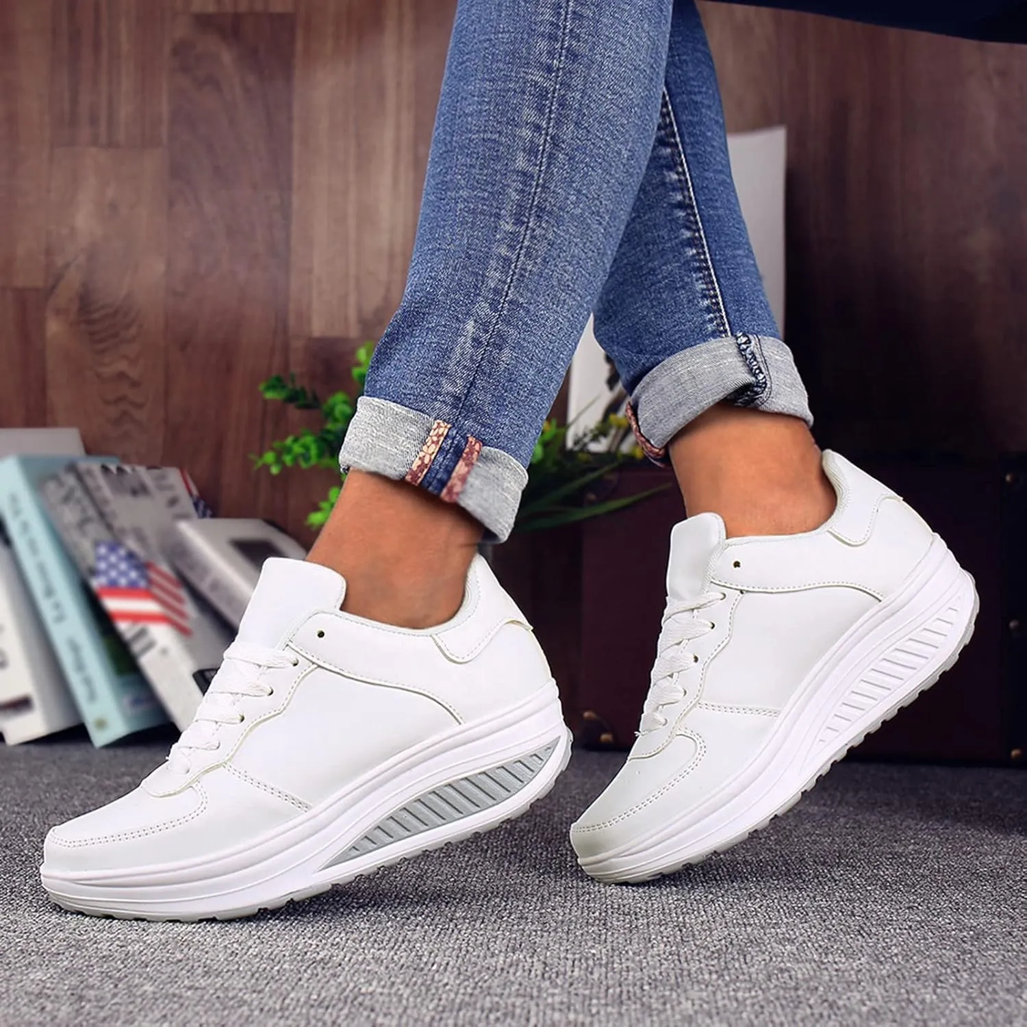 Platform Sneakers for Women Fashion Glitter Women Orthopedic Sneakers Soft Sole Black Slip On Shoes Women Dressy Wide Lightweight Sneakers for Women Size 8 Wide Women's Hiking Shoes Size 5