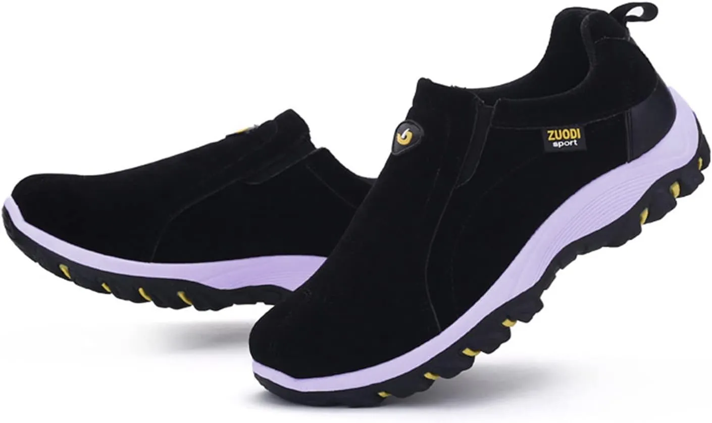 Platform Sneakers for Women Wide Width Slip On Walking Shoes with Arch Support Women Slip On Shoes Wide Feet Women's Fashion Sneakers Red Zapatos Sin Cordones para Mujer Verde Militar