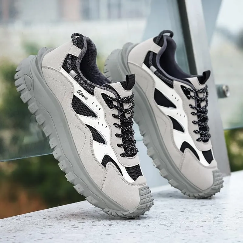 Plus Size Men's Trendy Street Style Low Top Skateboard Shoes, Comfy Non Slip Lace Up Durable Sneakers