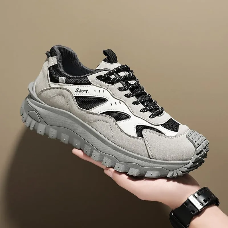 Plus Size Men's Trendy Street Style Low Top Skateboard Shoes, Comfy Non Slip Lace Up Durable Sneakers