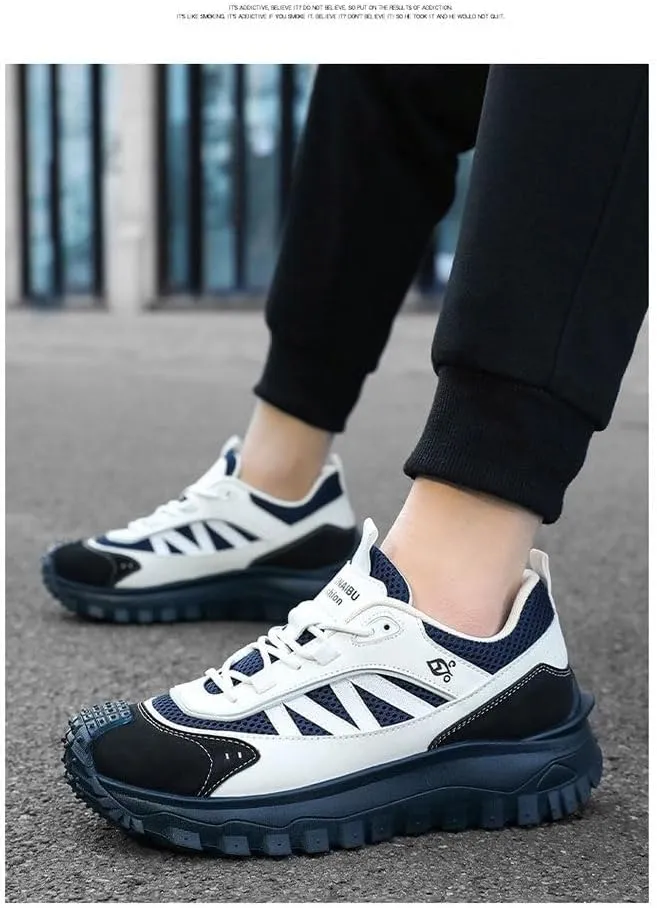 Plus Size Men's Trendy Street Style Low Top Skateboard Shoes, Comfy Non Slip Up Durable Sneakers for Outdoor Activities